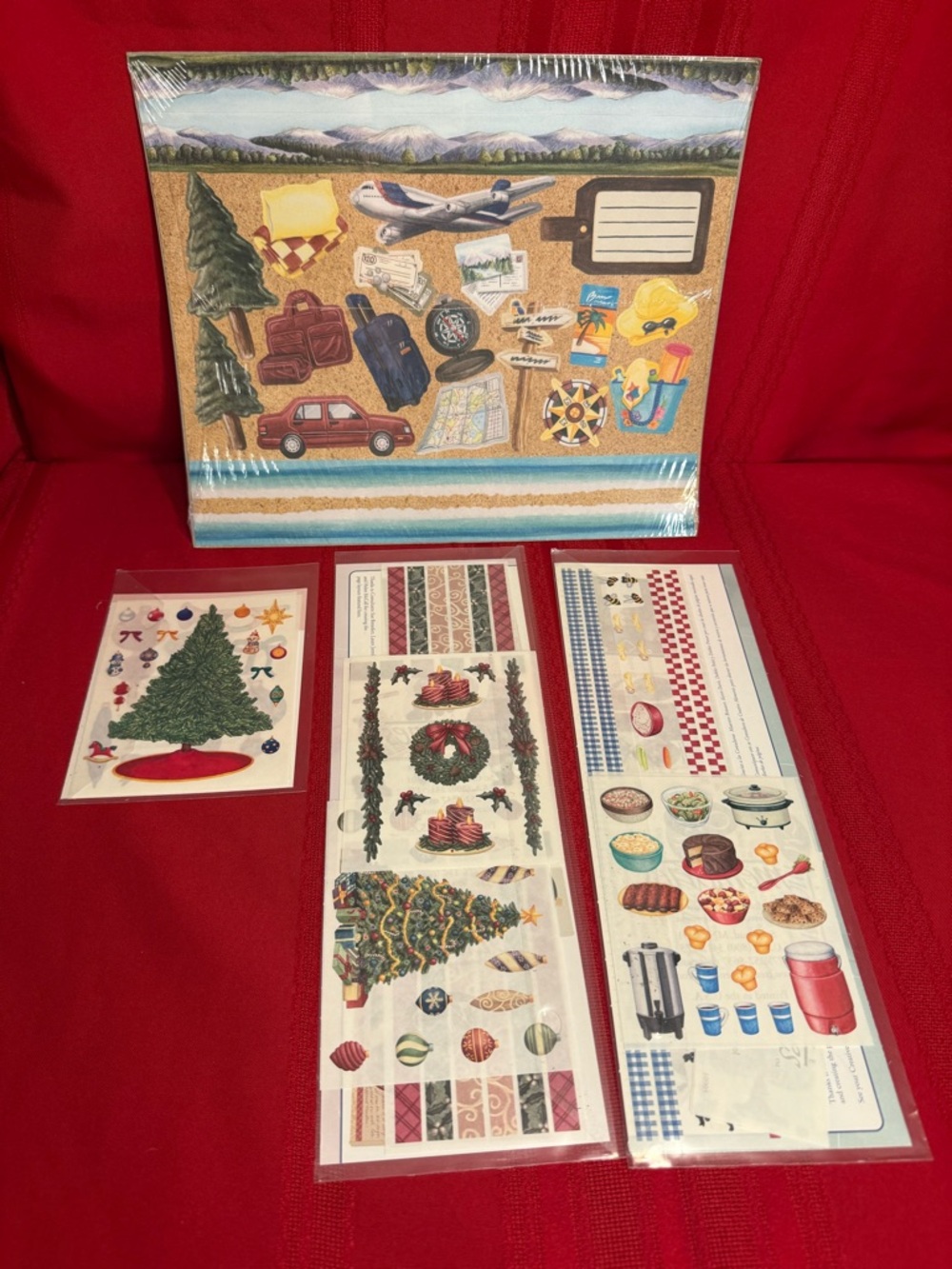 Vtg Creative Memories NOS Scrapbooking Supplies - Christmas, travel, & summer